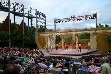 Performance at the outdoor amphitheater of the Idaho Shakespeare Festival located in Boise, Idaho, USA.