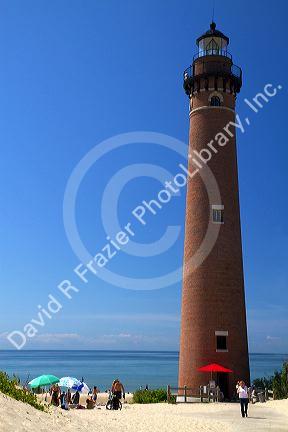 The Little Sable Point Light on Lake Michigan in Golden Township, Michigan, USA.
