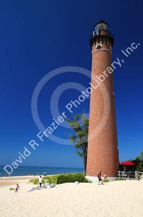 The Little Sable Point Light on Lake Michigan in Golden Township, Michigan, USA.