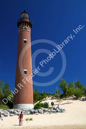 The Little Sable Point Light on Lake Michigan in Golden Township, Michigan, USA.