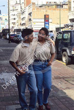 Teenage students in Caracas, Venezuela.