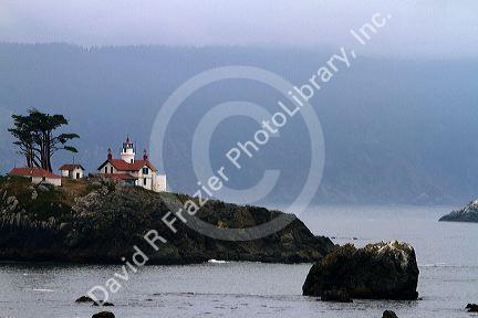 Battery Point light on the Pacific Ocean at Cresent City, California, USA.