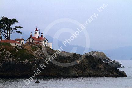Battery Point light on the Pacific Ocean at Cresent City, California, USA.