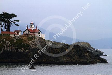 Battery Point light on the Pacific Ocean at Cresent City, California, USA.