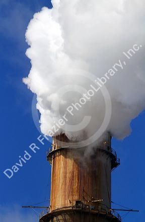 Smoke and steam emission at the TECO Tampa Electric Big Bend Power Station located in Apollo Beach, Florida, USA.