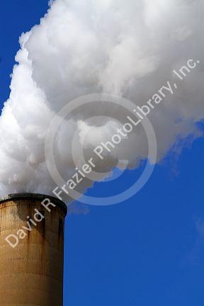 Smoke and steam emission at the TECO Tampa Electric Big Bend Power Station located in Apollo Beach, Florida, USA.