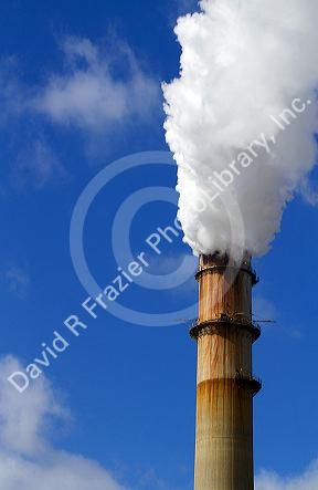 Smoke and steam emission at the TECO Tampa Electric Big Bend Power Station located in Apollo Beach, Florida, USA.
