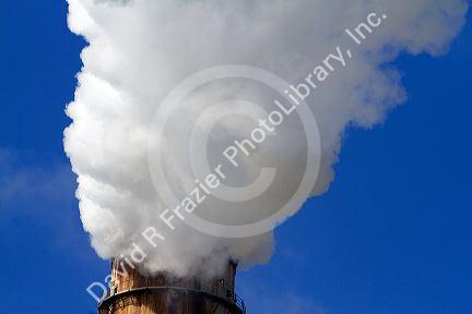 Smoke and steam emission at the TECO Tampa Electric Big Bend Power Station located in Apollo Beach, Florida, USA.