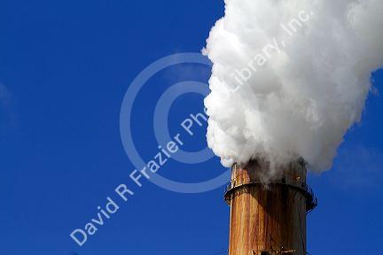 Smoke and steam emission at the TECO Tampa Electric Big Bend Power Station located in Apollo Beach, Florida, USA.