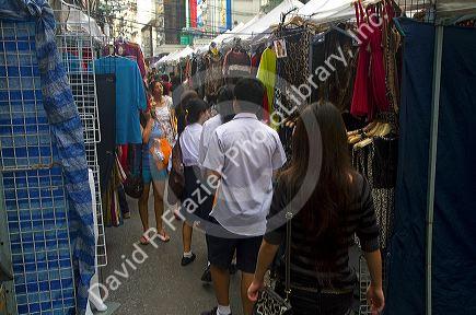 Merchant street vendors in Bangkok, Thailand.