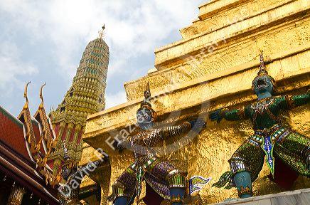 The Temple of the Emerald Buddha located within the precincts of the Grand Palace, Bangkok, Thailand.