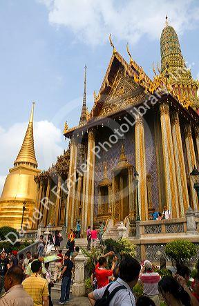The Temple of the Emerald Buddha located within the precincts of the Grand Palace, Bangkok, Thailand.