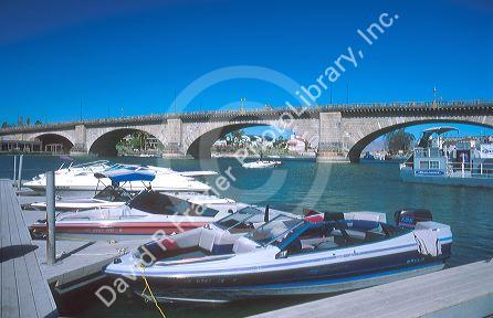 London Bridge at Lake Havasu, Arizona, a favorite spot for boaters.