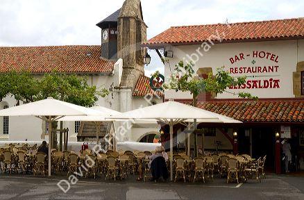 Bar, hotel, and restaurant at Bidart in the Basque province of Labourd, southwestern France.