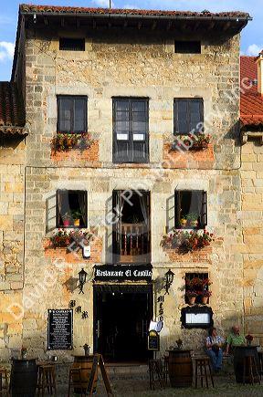 Restaurant in the village of Santillana del Mar, Cantabria, Spain.