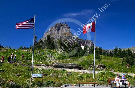 Reynolds Mountain at Logan Pass located along the Continental Divide in Glacier National Park, Montana, USA.