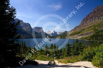 Saint Mary Lake in Glacier National Park, Montana, USA.