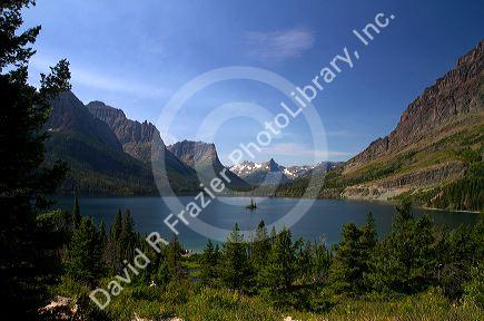 Saint Mary Lake in Glacier National Park, Montana, USA.