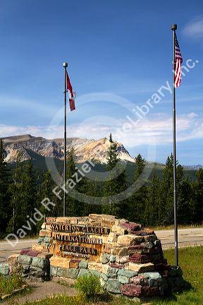 Waterton-Glacier International Peace Park on the border of Montana, USA and Alberta, Canada.