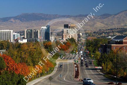 The city skyline of Boise, Idaho, USA.