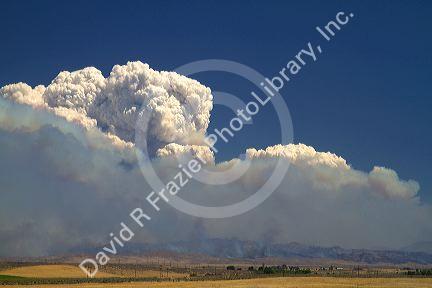 Pyrocumulus cloud created by a wildfire near Boise, Idaho, USA.