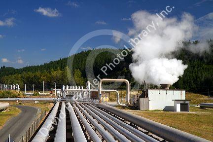 The Wairakei Power Station creates geothermal power, located north of Taupo, Waikato Region, North Island, New Zealand.
