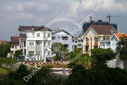Modern housing in suburban Ho Chi Minh City, Vietnam.