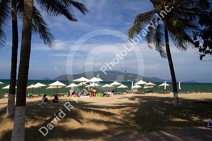 Beach scene at Nha Trang, Vietnam.