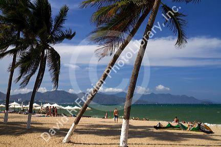 Beach scene at Nha Trang, Vietnam.
