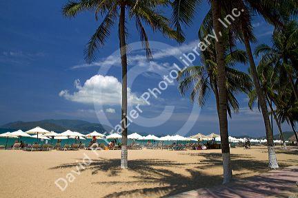 Beach scene at Nha Trang, Vietnam.