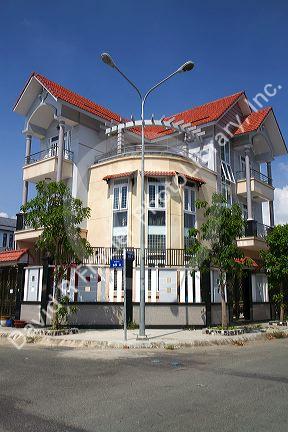 Modern housing in suburban Ho Chi Minh City, Vietnam.