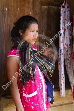 Co Ho minority hill people in Lam Dong Province near Da Lat, Vietnam.