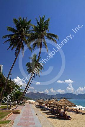 Beach scene at Nha Trang, Vietnam.