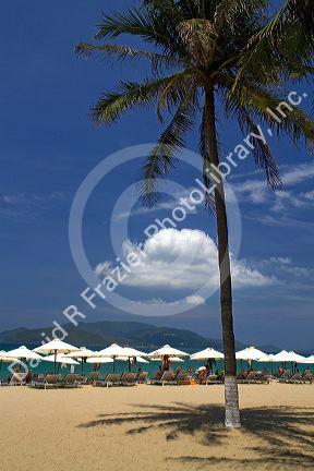 Beach scene at Nha Trang, Vietnam.