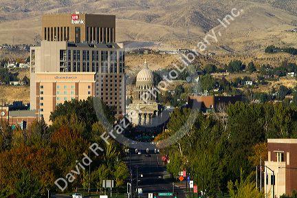 Cityscape of the capital city, Boise, Idaho, USA.