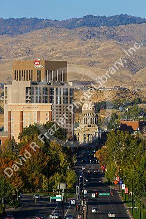 Cityscape of the capital city, Boise, Idaho, USA.