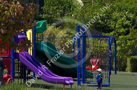 Plastic playground equipment at Windsor, Ontario, Canada.