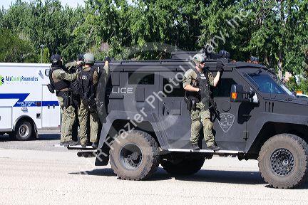 SWAT team in Boise, Idaho, USA.