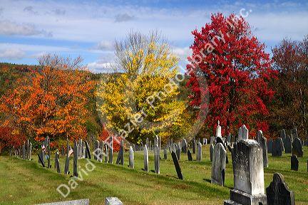 Rockingham Meeting House Cemetery in Rockingham, Vermont, USA.