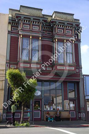 Victorian architecture storefront at Ferndale, California, USA.