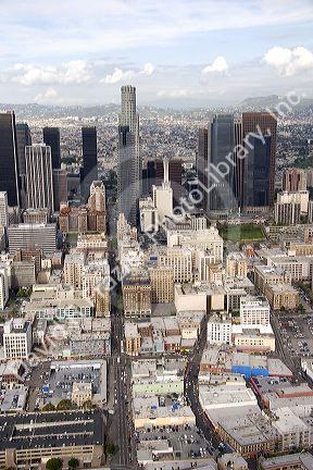 Aerial view of downtown Los Angeles, California.