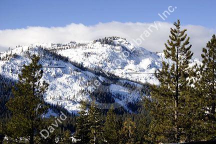 The Sierra Nevada Mountion range at Donner Pass, California.
