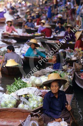 Floating market near Bangkok, Thailand.