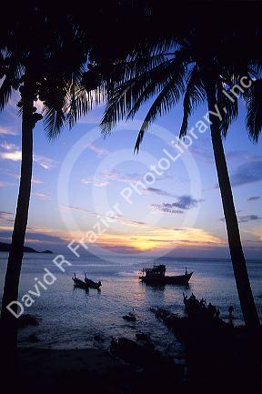 Sunset on Phuket Island Thailand.