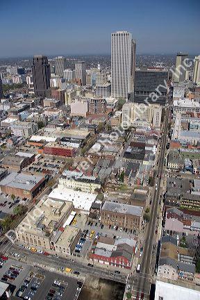 Aerial view of New Orleans, Louisiana.
