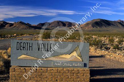 The entrance to Death Valley National Park, California.