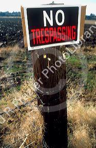 No Trespassing sign.
