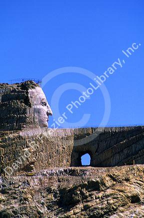 Crazy Horse monument in Black Hills, South Dakota.