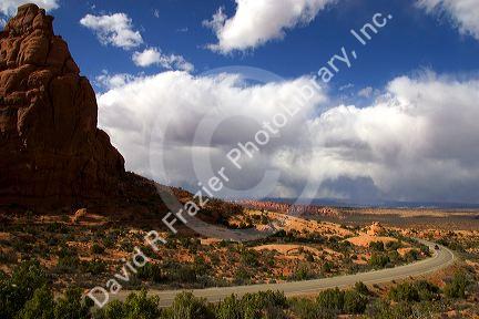 Rock formations at Arches National Park near Moab, Utah.