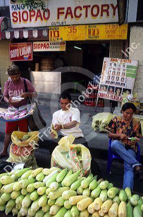 Produce market in Manila, Philippines.